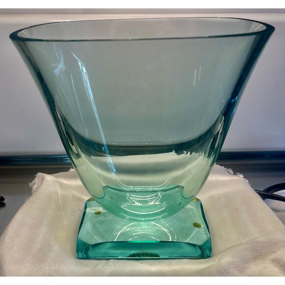 Other - Stephen Schlanser Modern Cut & Polished Art Glass Vase - Large - Signed